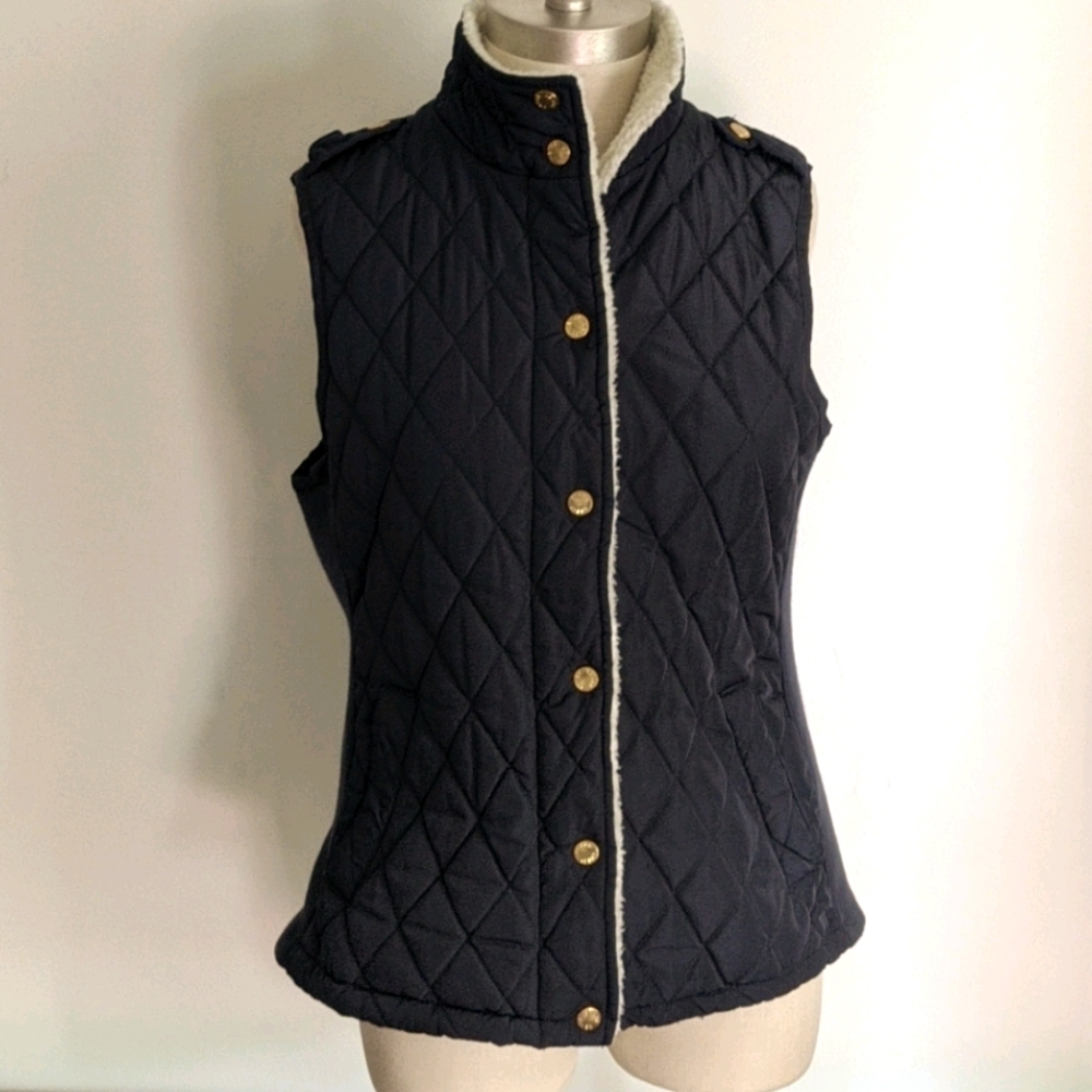 Faux sherling Navy Vest